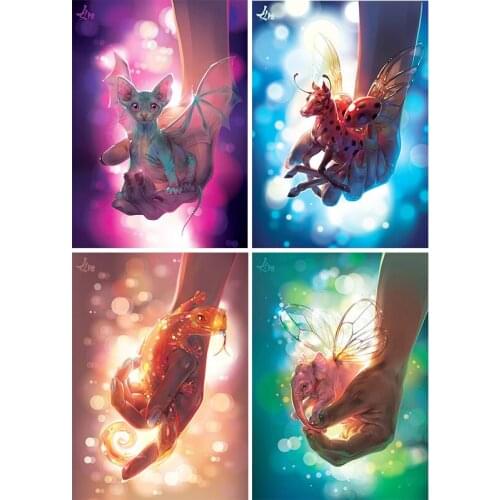 Crafts 5D Diy diamond painting cartoon crystal cute animal cross stitch square diamond embroidery mosaic pattern home dec ZWQ ZT