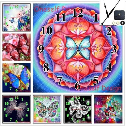 Diy diamond painting with Mechanical clock 5d diamond embroidery full set animal butterfly diamond mosaic sale diamond art kit