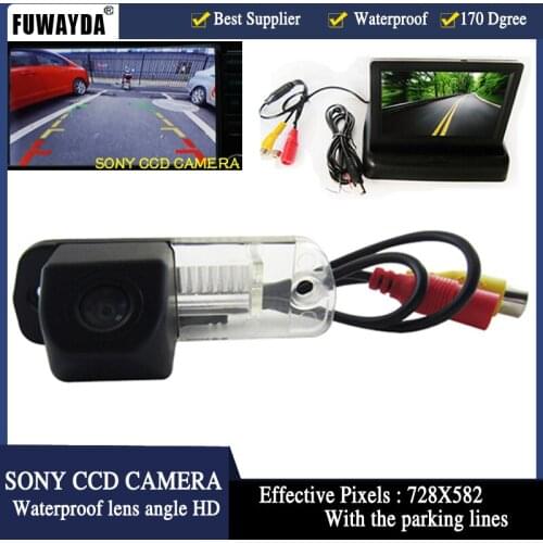FUWAYDA 4.3' Car Monitor+CCD HD 170 Car RearView Camera for Benz C-Class W203 E-Class W211 CLS-Class 300 W219 R350 R500 ML350