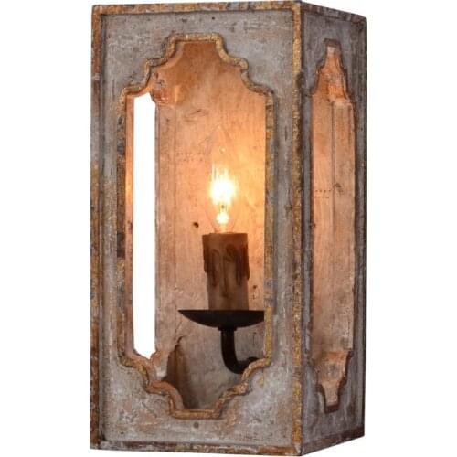 Bohemian Retro Wall Lamp Wooden Bedroom Bedside Lamp Lamp in the Living Room Corridor Aisle TV Background Wall Lamp