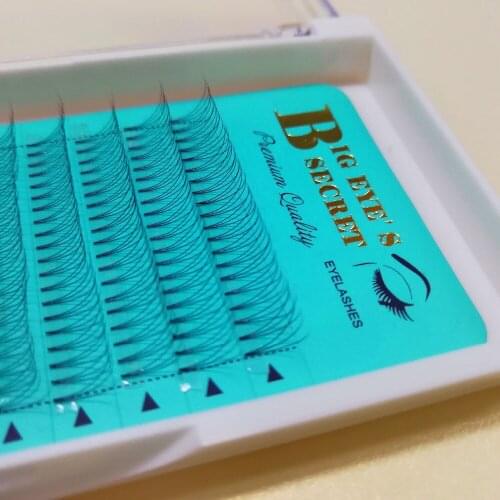 Big eyes secret 3D Premade Volume Lash Fans 3D Semi Permanent short Eyelash Extensions Mink Eyelashes W Cluster Free shipping