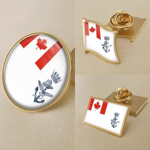 Naval Ensign of Canada Flag National Emblem Brooch Badges Lapel Pins