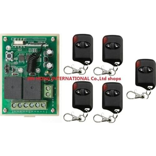 DC12V 2CH RF Wireless Remote Control witch 5*cat eye Transmitters and 1 receiver universal gate remote control /radio receiver