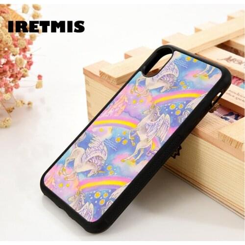 Iretmis 5 5S SE 6 6S Soft TPU Silicone phone case cover for iPhone 7 8 plus X Xs 11 Pro Max XR Magical Unicorns