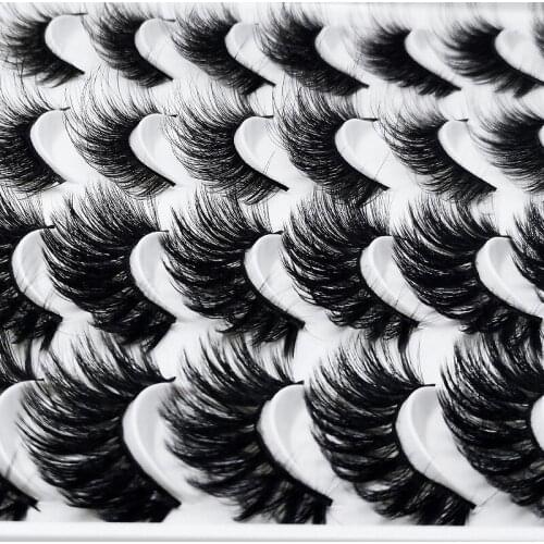 Wholesale Mink eyelashes 3D mink hair eyelashes 20 pairs long makeup 3d faux nature fake lashes extension false eyelashes