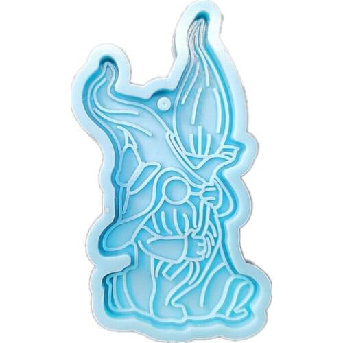 K3ND Dwarf Keychain Epoxy Resin Mold Hanging Pendant Silicone Mould DIY Crafts Jewelry Necklace Casting Tool
