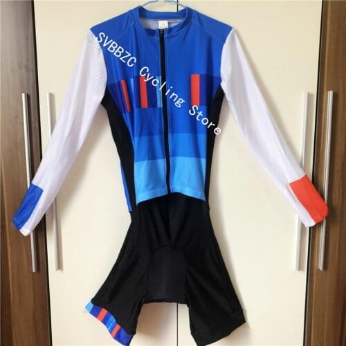 Long sleeve Triathlon Suit Men One Piece Cycling Jersey Men Cycling Skinsuit Jumpsuit Maillot Cycling Ropa ciclismo set 5 colors