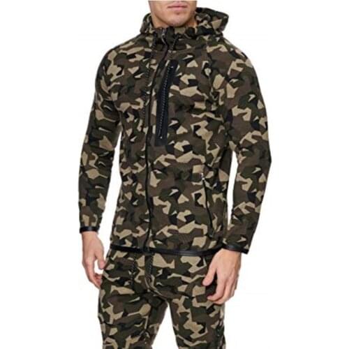 MARKA KRALI Mens Camouflage Hoodies