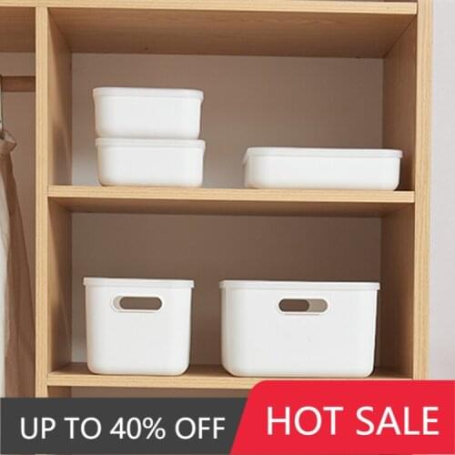 Multifunctional Desktop Storage Box Portable Sundries Storage Box with Lid New Transparent Cover Storage Box