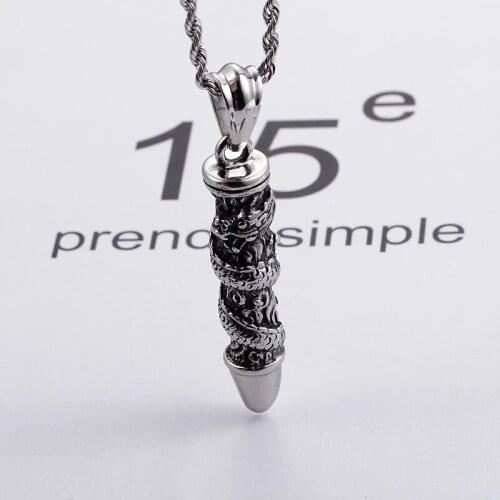 Mens Domineering Personality Trend Mens Contemporary Steel Titanium Pendant
