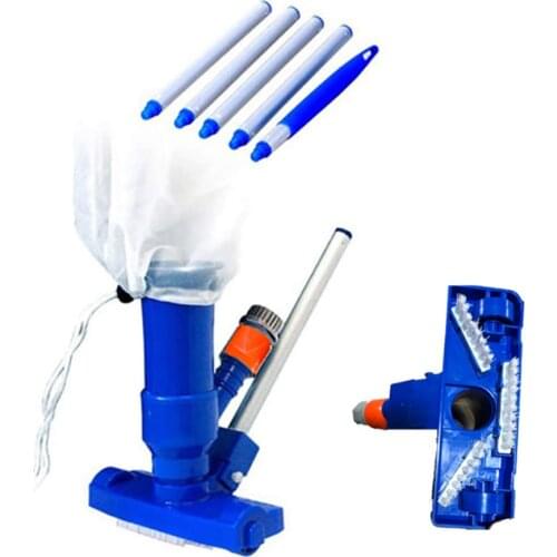 Swimming Pool Cleaning Kit Vacuum Cleaner Suction Head with Brushes Extendable Rod Mesh Bag Swimming Pool Cleaner Accessories