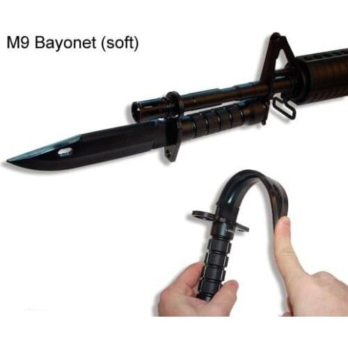 30X3.7cm M9 Plastic Knife Wargame Airsoft Tactical US Army Toy Model Outdoor Hunting Camping Survival Cosplay Black Knife