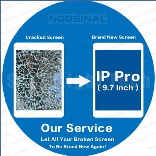 Original Repair Service For Ipad Pro LCD Screen 9.7 Inch Display A1673 A1674 A1675 Cracked Touch Glass Lens Refurbish Renew