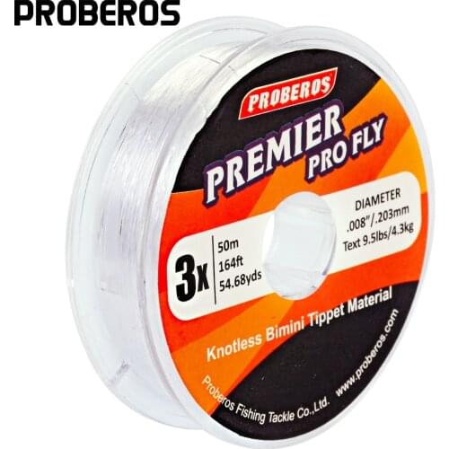5 Pieces PRO BEROS Series Fly Line 50M/164FT 0X-5X Fly Fishing Leader and Tippet