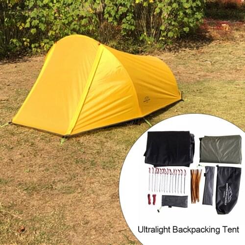 Outdoor Camping Tent Double Durable Waterproof Light Tent 210D oxford cloth Outdoor Hiking Backpacking Tents 2 Colors #W