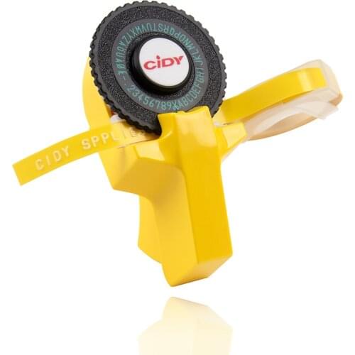 Yellow Color for MOTEX E101 label printer with 9mm label Tape DIY Manual label maker Typewriter for dymo embossing label maker