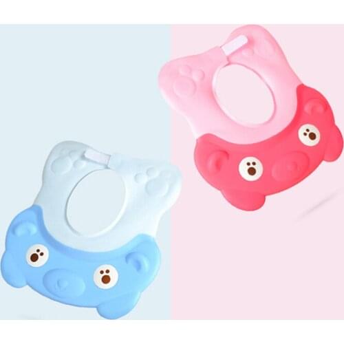 Adjustable Baby Hat Toddler Kids Shampoo Bathing Cartoon Animal Silicone Shampoo Shower Caps Wash Hair Visor Caps For Baby Care