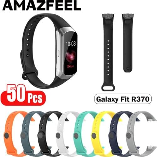 50Pcs/Pack Bracelet for Samsung Galaxy Fit sm r370 Strap Silicone Band Replace Watchband for Galaxy fit sm r370 Bracelets Belt