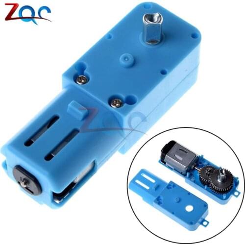 1:90 3V-6V Metal gear robot intelligent vehicle speed reducer TT motor single shaft finished product Blue shell Superior quality