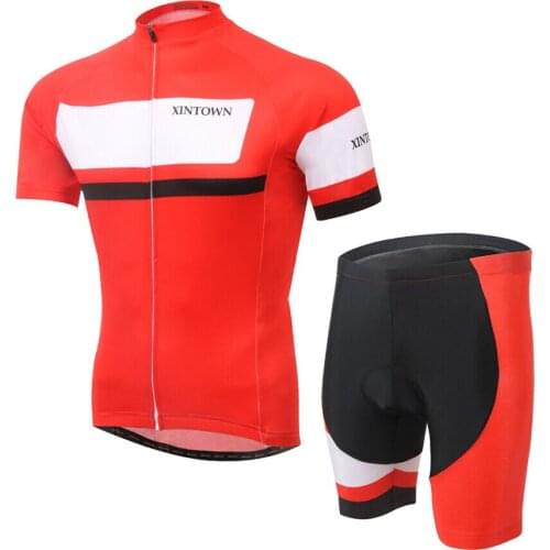Outdoor Sports Red and White XINTOWN Cycling Bike Short Sleeve Clothing Bicycle Jersey S-4XL CC0343