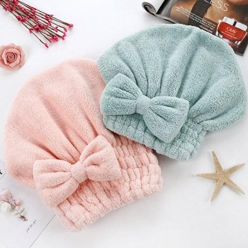 Women Girls Ladys Magic Hair Drying Shower Caps Towel Hats Head Wrap Quick Dry Makeup Cosmetics Cap Bathing Tool