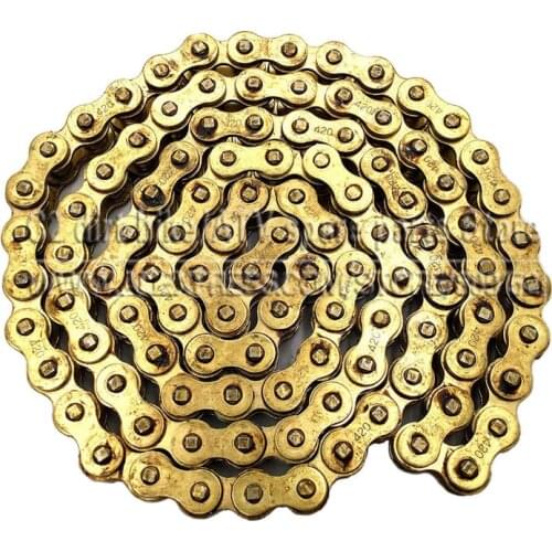 Gold 420 Chain 104 Links For Chinese 110cc 125cc Engine Pit Dirt Motor Trail Bike ATV Quad 4 Wheeler Motorcycle