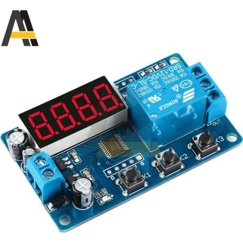 12V LED Time Delay Relay Digital Automatic Timer Control Switch Relay Module 4 Bit Red Display