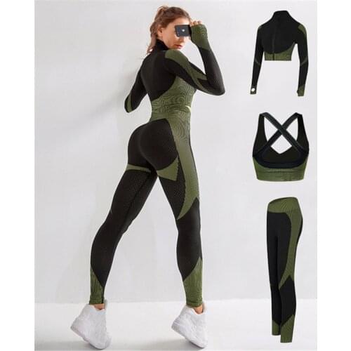 2/3pcs Women Gym Suit Fitness Sets Sports Workout Sportswear Gym Clothing Yoga Fitness Set Female Workout Leggings Top Leggings