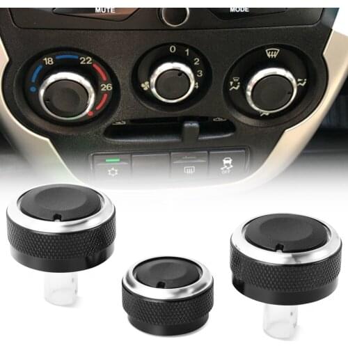 3pcs per set Aluminum Alloy Car Styling Air Conditioning Knob AC Knob Heat Control Switch Button Knob For Lada Granta