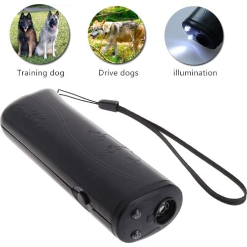 3 in 1 Ultrasonic Anti Bark Stop Barking Dogs Training Repeller Control Trainer