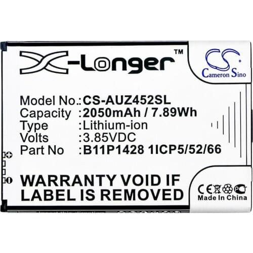 Cameron Sino 2050mAh Battery for Asus X009DB, ZB452KG, ZenFone Go 4.5,B11P1428 1ICP/52/66