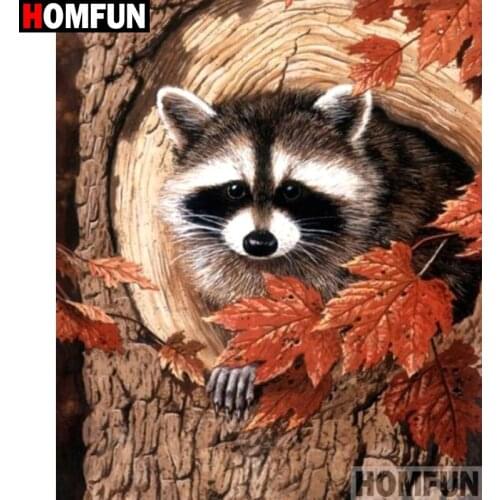 HOMFUN 5D Diamond Embroidery Needlework Kit "Animal civet" Diy Diamond Painting Cross Stitch Home Decoration Gift A10514