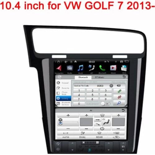 Vertical screen 1024*786 HD tesla style android 7.1 car dvd multimedia player for Volkswagen golf 7 2013-2015 gps audio auto