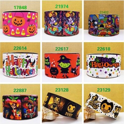 Free shipping 10 yards cartoon printed grosgrain ribbon 17848