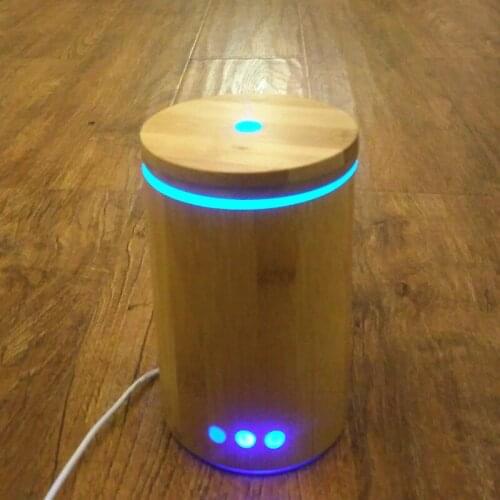 Free shipping 2pcs real bamboo oil diffuser ultrasonic air mist humidifier mist fogger