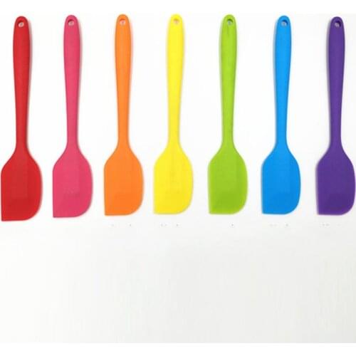 Large Multi-color Optional Silicone Scraper Chocolate Cream Spatula Butter Scraper Cake Scraper Baking Tool