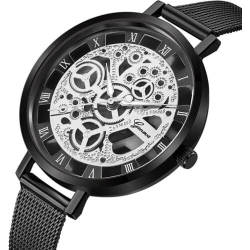 New Luxury Watch Men Hollow Dial Quartz Stainless Steel Strap Wrist Watch For Man Watch Naviforce Sport horloge mannen herrenuhr