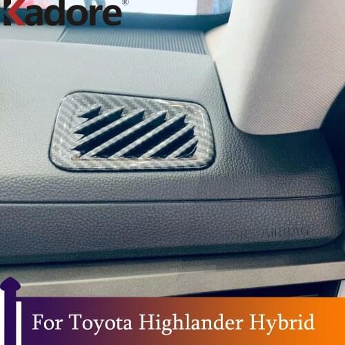 For Toyota Highlander Hybrid 2021 2022 Front Air Condition Vent Outlet Cover Trim Interior Accessories Car Sticker