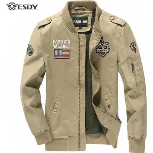 Military Tactical Jacket Men Spring Autumn Cotton Army Outerwear Windproof Mens Jackets and Coats Cargo Flight Jacket Male