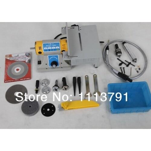 Multifunctional Mini Bench Lathe Machine Electric Grinder / Polisher / Driller / Cutterbar 350w Standard configuration