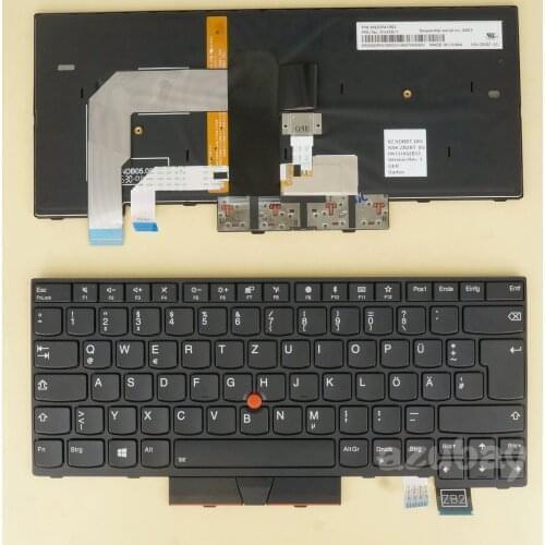 German DE Keyboard for Lenovo Thinkpad T470 T480 A475 A485 01AX540 01AX581 01AX499, 01HX511 01HX471 01HX431 Backlit, Black