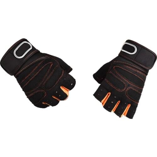 1Pair Breathable Sports Gloves Outdoor Anti-vibration Thin Half Finger Gloves with Wristband for Motorcycles Accessories Goods