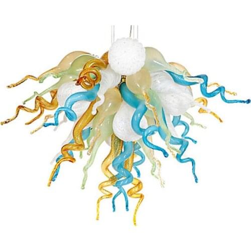 Pendant Lights Contemporary Glass Blown LED Lamp Suspension House Decoration Color Cafe Bar Stair Deco Pendant Lighting PA0099