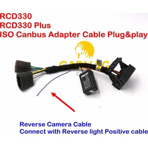RCD330 Plus Plug&Play ISO Quadlock Adapter Cable w/ CANBUS Decoder Simulator For VW Golf VI Jetta 5 6 MK5 MK6 Passat B6 Polo
