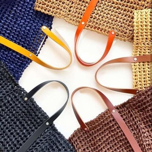 2pcs PU Leather Handbag Top Handle Bags Strap Replacement for DIY Bag Accessories Making Supplies 65cm