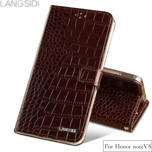 Luxury phone case Crocodile tabby fold deduction phone case For Huawei Honor NoteV8 cell phone package handmade custom