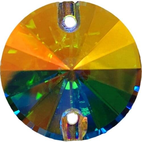 TopStone K9 Crystal Rivoli Sew On Rhinestone Flatback 8 10 12 14 16 18 mm Round Sew-on Stone Strass Craft dress clothing making