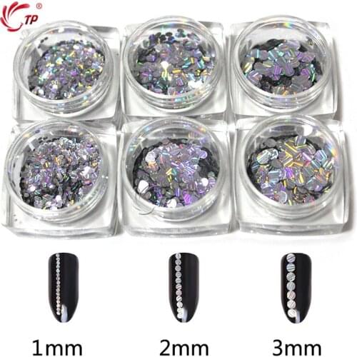 TP 1 Box Sparkly Nail Glitter Sequins Holographic Glitter 3D Flakes Slices Art Accessories Manicure Nails Art Decorations