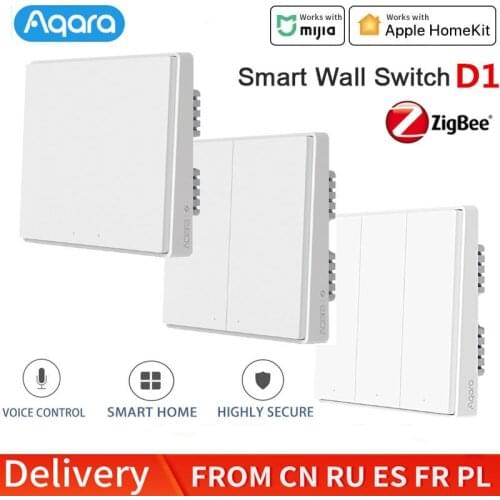 Xiaomi Aqara Smart Wall Switch D1 Zigbee Wireless Switch Remote Control Zero Line With No Neutral Fire Wire Triple button Switch