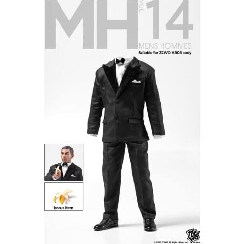 1/6 Scale Figure Clothes Accessory Mens Hommes MH14 Special Suit Agent Mr. Bean Costume for 12" Collectible Action Figure DIY